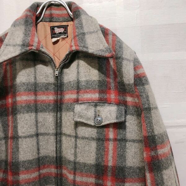 送料無料！ 50's ヴィンテージ ウールリッチ 黒タグ WOOLRICH ウールジャケット サイズ40 TALON