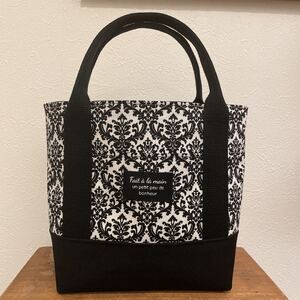 ダマスク サントマリー ミニバッグ おさんぽトート ハンドメイド