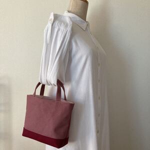 ミニトートバッグ《ピンク》ハンドメイド