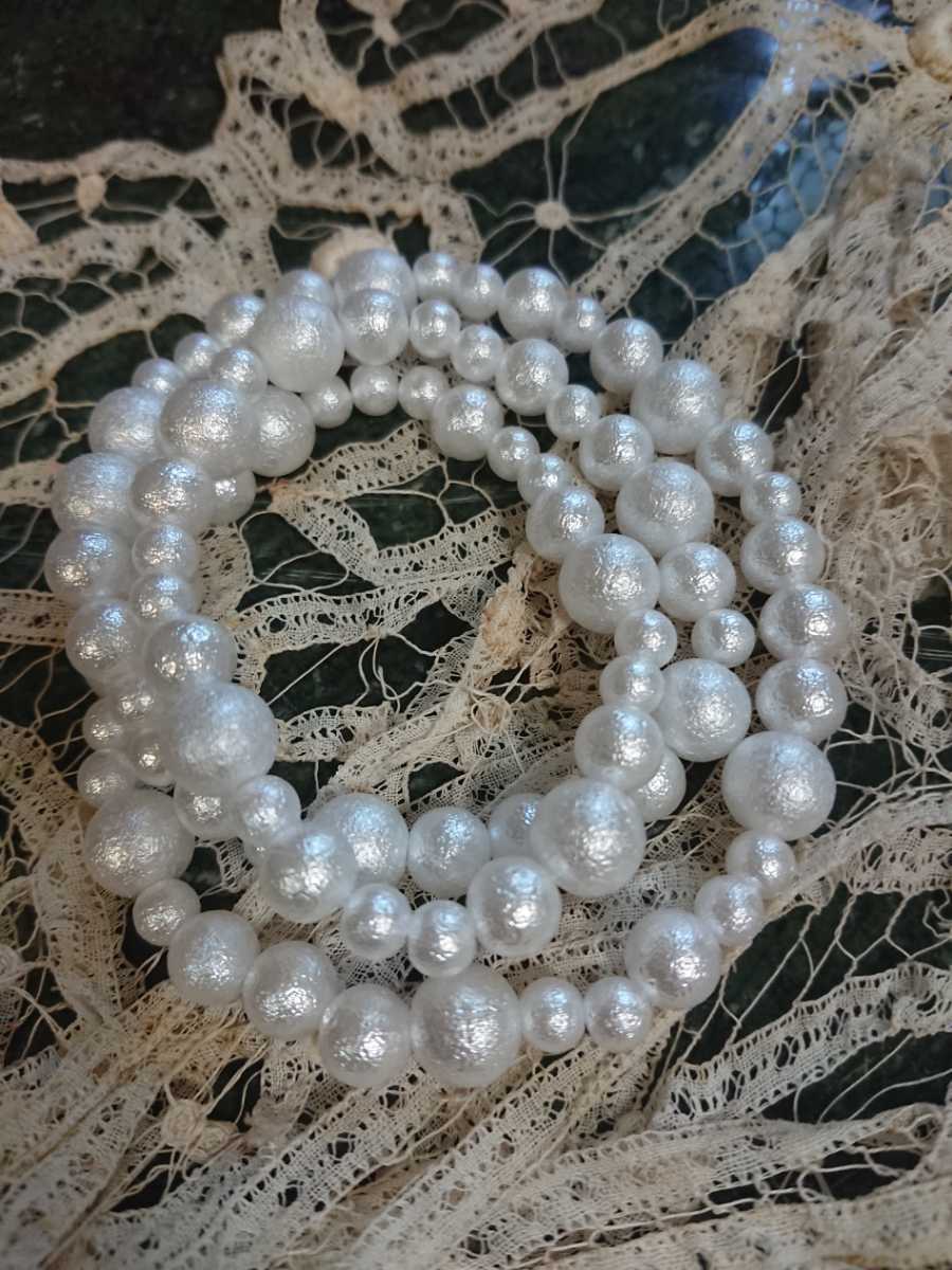 Bracelet fait main en perles de coton 3 rangs, Tout neuf, bracelet, Bracelets, bracelet, perle