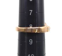 美品 BVLGARI K18 750 ゴールド ブルガリブルガリ 8号 ダイヤ付 5.7g リング 指輪 パヴェダイヤモンド レディースアクセサリー_画像6