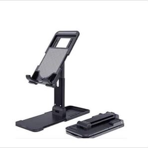 スマホスタンド スマホホルダー タブレットスタンド 角度高度調整可能 色:黒