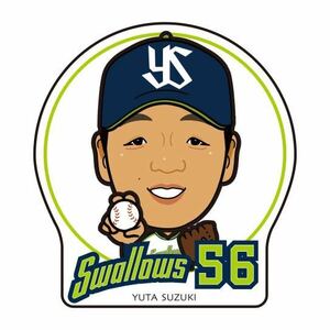 56 鈴木裕太 東京ヤクルトスワローズ 2019 選手似顔絵 ピンバッジ くじ ★ CREW SWALLOWS ファンクラブ クルー 神宮球場 ピンバッチ 非売品