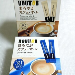 ドトール コーヒー専門店のまろやかカフェ・オ・レ ほろにがカフェ・オ・レ 各30本(合計60本)