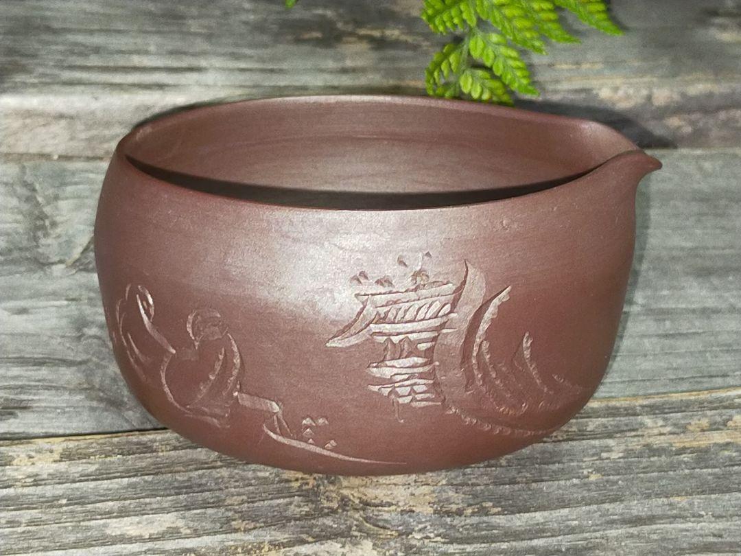 金沢市旧家うぶだし 古錫製 雲生茂威號造 花菱型茶托5客 中国古玩 煎茶