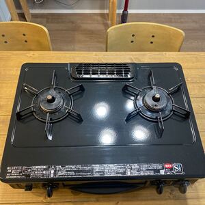 リンナイ ガステーブル コンパクト 13A用 右強火 ブラック KGE31NSBR 13A
