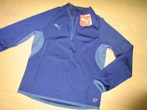 PUMA Junior Zip up long 150. navy new goods * settlement of accounts sale *