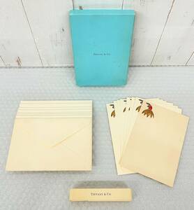 TIFFANY&CO Tiffany &ko-* leaf paper post card envelope letter set *8 sheets at a time * letter set collection goods * outer box go in 