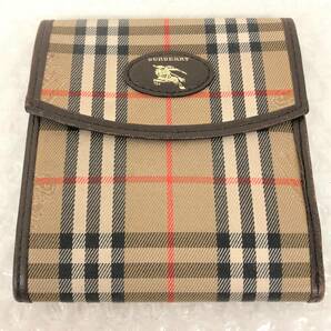 BURBERRY バーバリー ＊ノバチェック 二つ折り 財布 ウォレット ＊ベージュ ブラウン 小銭入れあり スナップボタン ＊シックな雰囲気の画像1