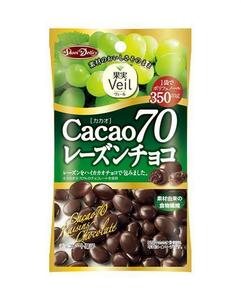 正栄デリシィ　果実Veil カカオ70　レーズンチョコ　40ｇ×12袋　【ぶどうチョコ　ハイカカオ　ロカボ】