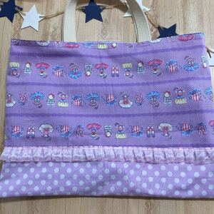 【ハンドメイド】 レッスンバッグ バレリーナ柄