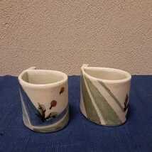 珈琲茶碗 コーヒーカップ 作家物 共箱 皿約17.5cm×10.7cm×1.5cm カップ約10cm×6.5cm×6cm_画像4