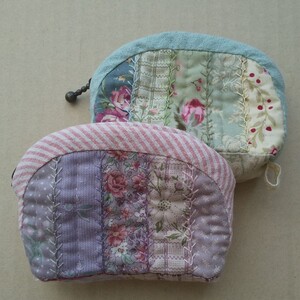 ハンドメイド☆パッチワーク ミニポーチ2個セット