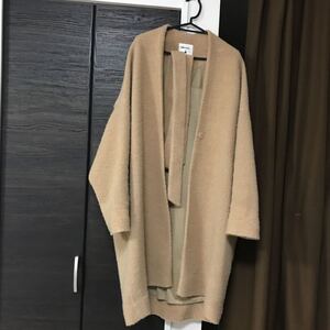 ニコアンドniko and秋冬物ロングコートゆったり着丈115身幅60サイズ4ベルトつき毛玉あり
