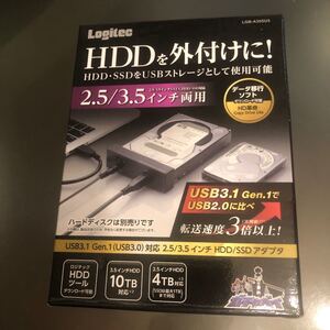 ロジテック USB3.0 SATA変換アダプタ 3.5インチ/2.5インチ HDD SSD対応 HD革命付属 LGB-A35SU3