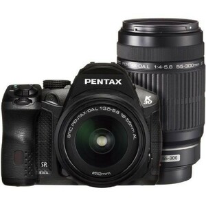  used 1 year guarantee beautiful goods PENTAX K-30 double zoom kit DAL 18-55mm DAL 55-300mm black 