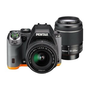 中古 １年保証 美品 PENTAX K-S2 ダブルズームキット ブラック×オレンジ