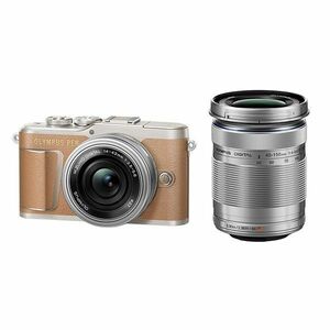 中古 １年保証 美品 OLYMPUS PEN E-PL9 EZ ダブルズームキット ブラウン