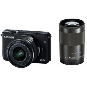 中古 １年保証 美品 Canon EOS M10 15-45mm 55-200mm ダブルズームキット ブラック