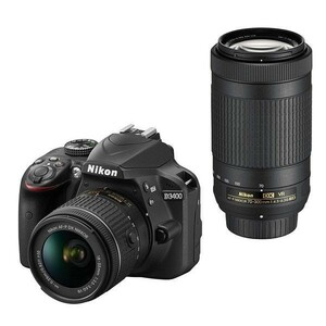 中古 １年保証 美品 Nikon D3400 ダブルズームキット ブラック