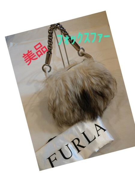 フルラ FURLA ファーバッグ フォックスファー リアルファー 本革