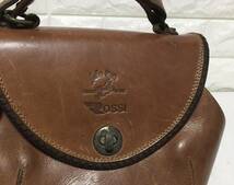no5127 ROSSI leather wear florence italy 本革 レザー ハンドバッグ 希少 レア_画像3