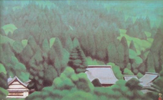 Ikuo Hirayama, [Forêt d'Eiheiji], Extrait d'un rare livre d'art encadré, Tout neuf avec cadre, Bonne condition, frais de port inclus, peinture, peinture à l'huile, Nature, Peinture de paysage