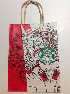 【Starbucks】スターバックス 2017年 クリスマスのショッパー 中古