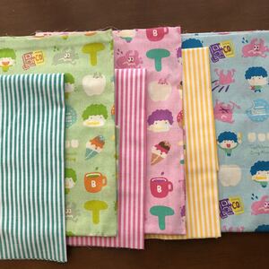 綿生地(約40×110)6枚セット 東京ハイジ◆はみがきのうたシリーズ◆