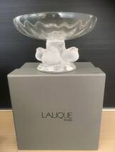 ラリック　 LALIQUE クリスタルガラス 鳥 ラリック　皿　ボウル　保管品　ラリック コンポート ノジャン 小鳥 4羽 脚付きボウル_画像1