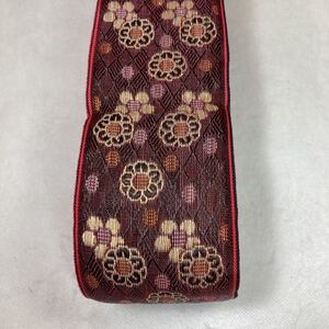 セール品 えんじ丸花色5m畳ヘリ畳へり畳縁和風柄着物ハンドメイドリボンバッグバック小物ハンドメイドリメイク生地