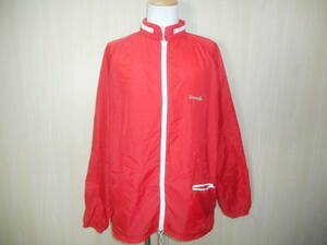 b155◆Rainbow Sportswear ナイロンジャケット◆レインボースポーツウェア sizeXL レッド grenelefe フード付き 軽量 ジップアップ3J