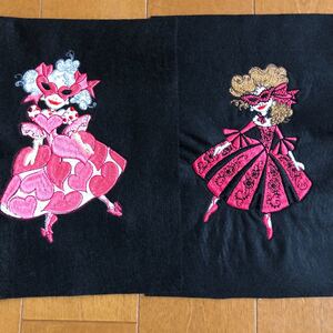 ロラライハリス 刺繍 2枚