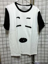 J146/ スヌーピー ピーナッツ 半袖 Tシャツ メンズ ビッグプリント 柄 ホワイト L_画像1