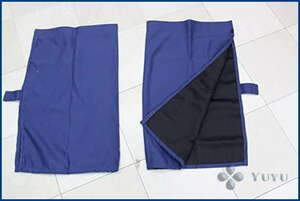 トラックカーテン ノーマルセンターカーテン 表ネイビー／裏黒 安心の日本製。 巾120cmｘ100cm(左右2枚入り) フック金具付き
