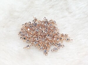 7mm上下カン付きストーンチャーム クリスタル☆100個 A級ガラス