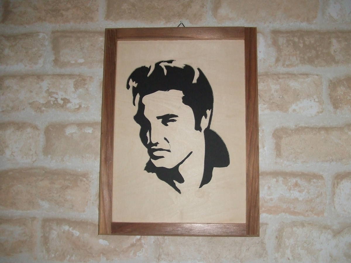 Arte recortado de madera contrachapada irresistible de Elvis Presley para amantes, trabajos hechos a mano, interior, bienes varios, panel, tapiz