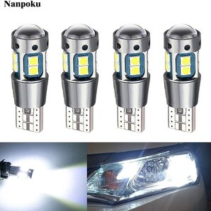 【送料無料】Nanpoku T10 LED ホワイト 爆光 12V 24V ポジションランプ ルームランプ キャンセラー 3030 SMD 10連2.4W 白 車検対応 4個