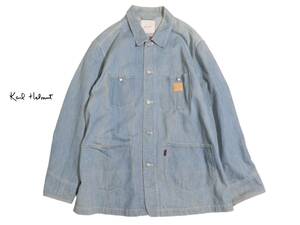  Karl hell mKARL HELMUT bear embroidery Denim coverall jacket L