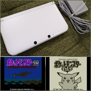 ニンテンドー3DS LL ホワイト 純正充電器 SD カード ポケモン ピカチュウ 銀 DL