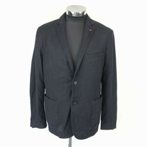 ZARA MAN/ザラ★テーラードジャケット/背抜き【44/メンズM/紺/ネイビー】春夏用◆BF750