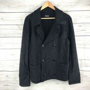 ( liquidation city )ZUCCA* Zucca * pea coat / wool coat [M/ black ] wool 100%// men's *2U01