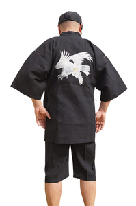 [...] jinbei men's Father's day ... weave hawk - back embroidery black L