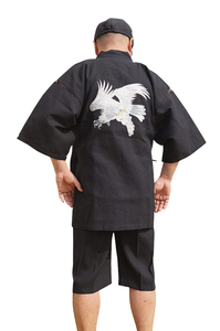 [...] jinbei men's Father's day ... weave hawk - back embroidery black M