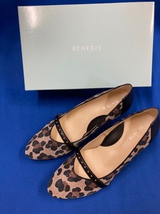 BENEBIS べネビス　本革ランニングソフトスタッズパンプス　22.0ｃｍ　BL×G　89883177