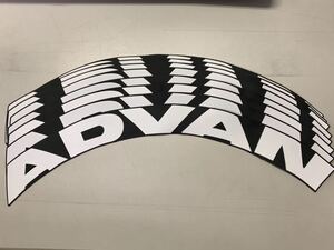 タイヤステッカー カッティングステッカー デカール タイヤエンブレム アドバン ADVAN アドバンタイヤ 4枚セット ホワイト