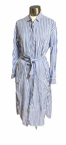 BARBAba lebaron Don stripe pattern shirt One-piece 40 Italy made 