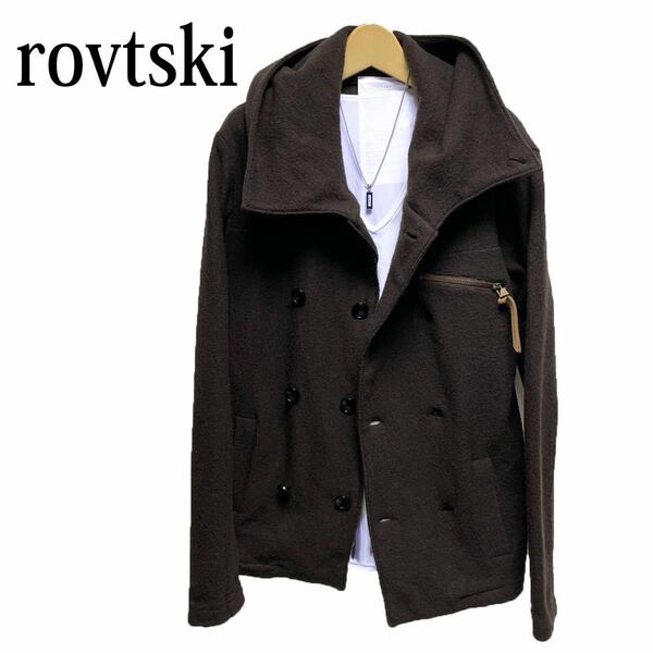 rovtski ウールコート　ジャケット　ブラウン　ロフトスキー