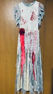 ハロウィン コスプレ 衣装 魔女 血 ドレス ワンピース 12、14歳