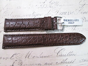 MORELLATO ITALY 20mm Dark Brown マットアリゲーター Shubert